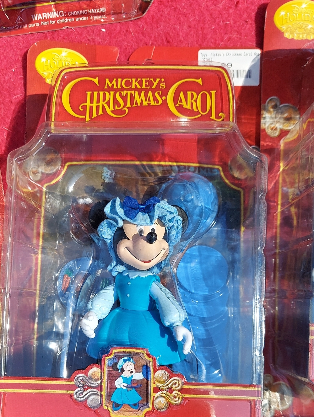 Disney Minnie Mouse Figurine in Blue Dress and Bonnet
